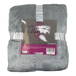 Plain solid flannel+sherpa 127x152