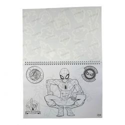 Bloc de dessin avec pochoir Spiderman