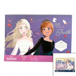 Bloc de dessin avec pochoir La Reine des neiges