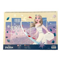 Bloc de dessin avec pochoir La Reine des neiges