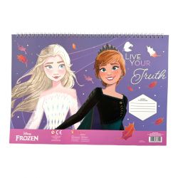 Bloc de dessin avec pochoir La Reine des neiges