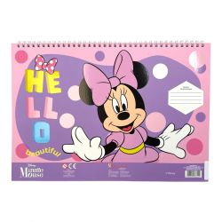 Bloc de dessin avec pochoir Minnie