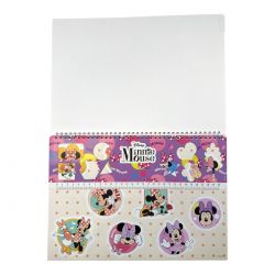 Bloc de dessin avec pochoir Minnie