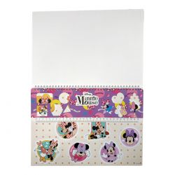 Bloc de dessin avec pochoir Minnie