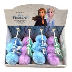 Présentoir de porte clés brosse avec pompon La Reine des neiges