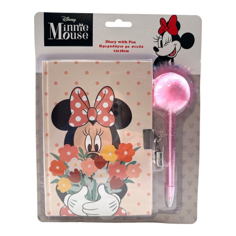 Agenda Secret + Stylo Pompon Minnie