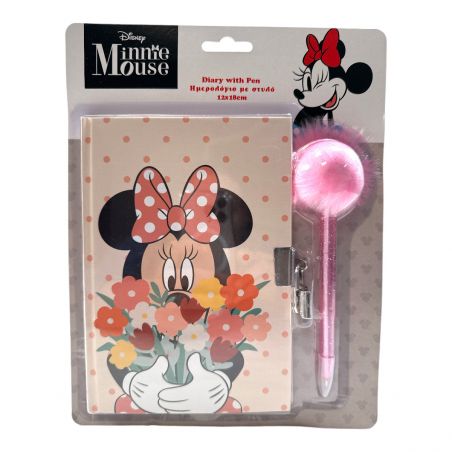 Agenda Secret + Stylo Pompon Minnie