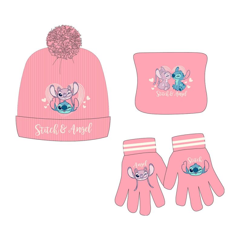 Bonnet gants snood Lilo et Stitch