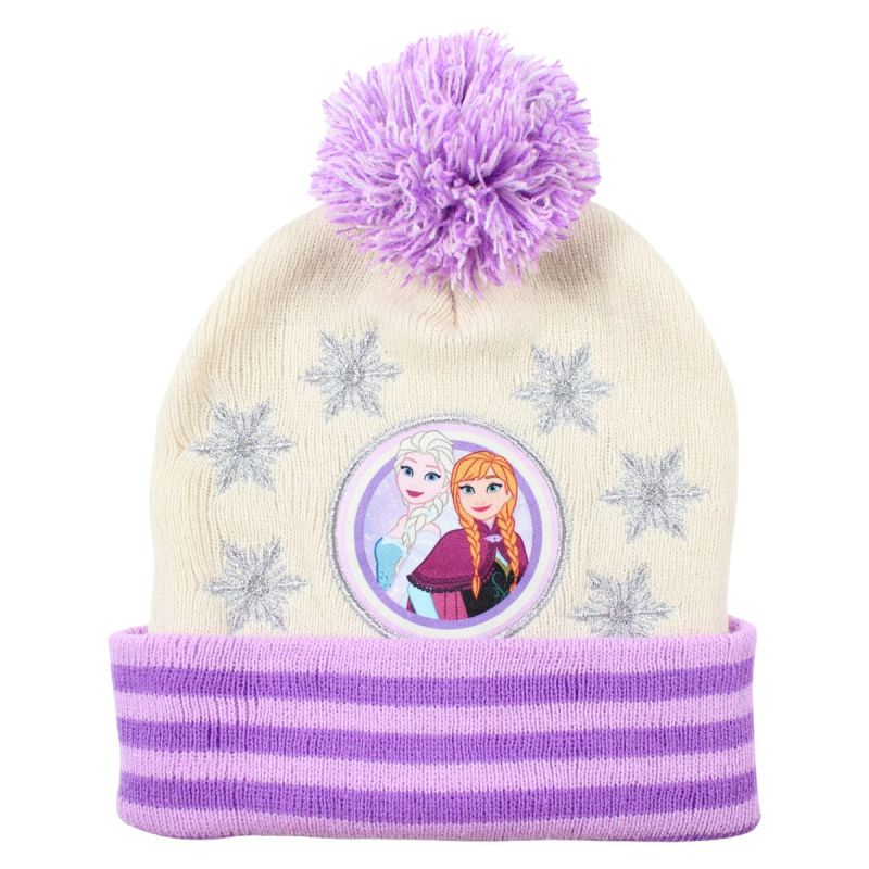 Bonnet avec pompon La Reine des neiges fille