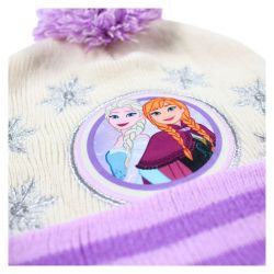 Bonnet avec pompon La Reine des neiges fille