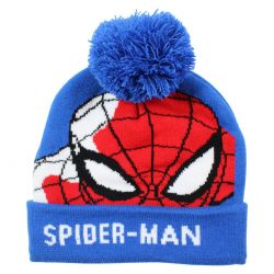Bonnet avec pompon Spiderman garcon