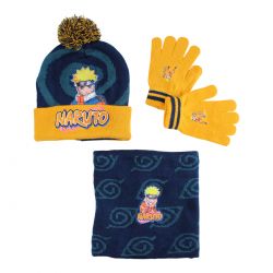 Bonnet gants snood Naruto garcon