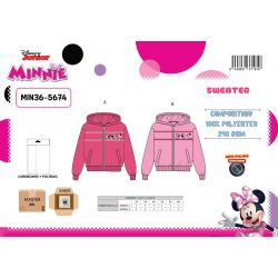 Veste à capuche Minnie fille