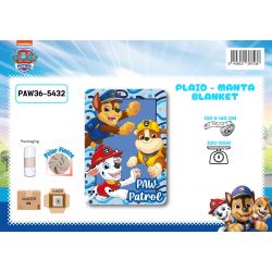 Plaid Polaire Paw Patrol