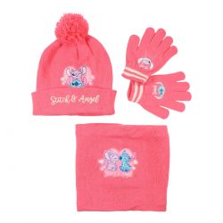 Bonnet gants snood Lilo et Stitch fille