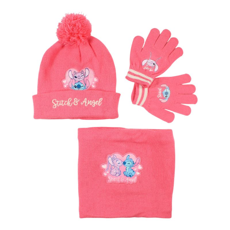 Bonnet gants snood Lilo et Stitch fille