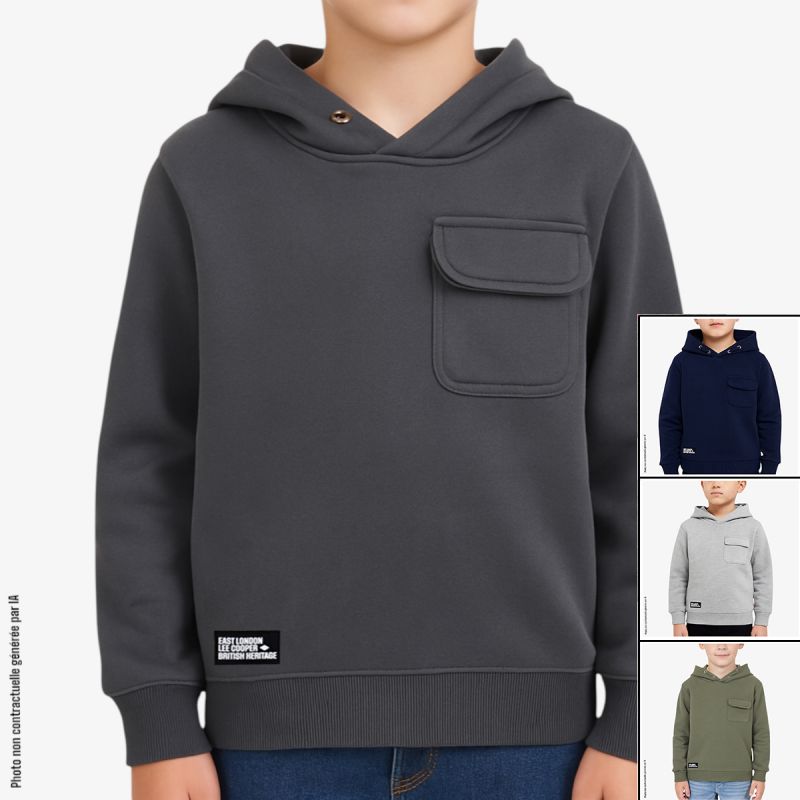 Sweat à capuche garçon Lee Cooper