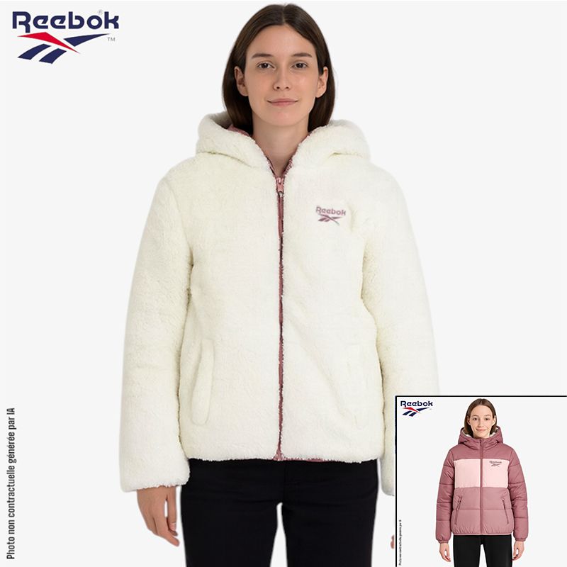 Parka réversible doublée sherpa Reebok Femme du S au XL
