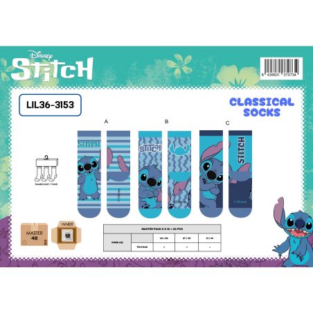 Lot de 2 chaussettes Lilo et Stitch