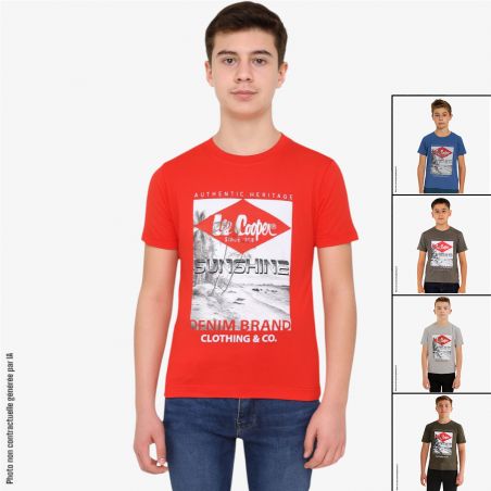T-shirt manches courtes garcon Lee Cooper T-shirt manches courtes garcon Lee Cooper