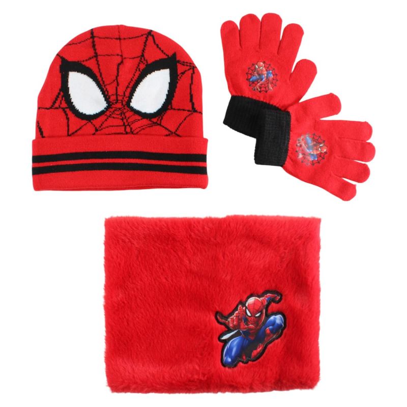 Bonnet gants snood Spiderman garcon