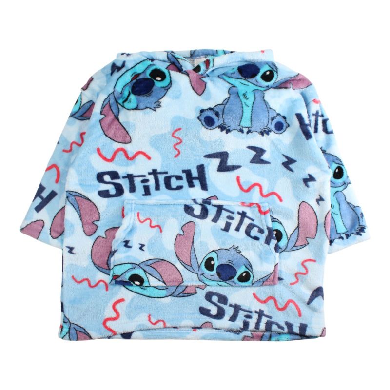 Poncho polaire à capuche Lilo et Stitch garcon