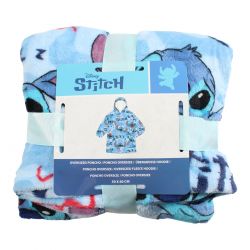Poncho polaire à capuche Lilo et Stitch garcon
