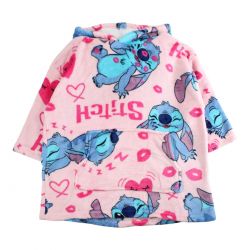 Poncho polaire à capuche Lilo et Stitch fille