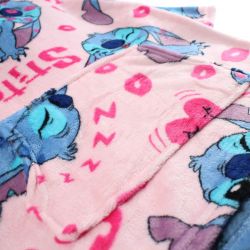 Poncho polaire à capuche Lilo et Stitch fille