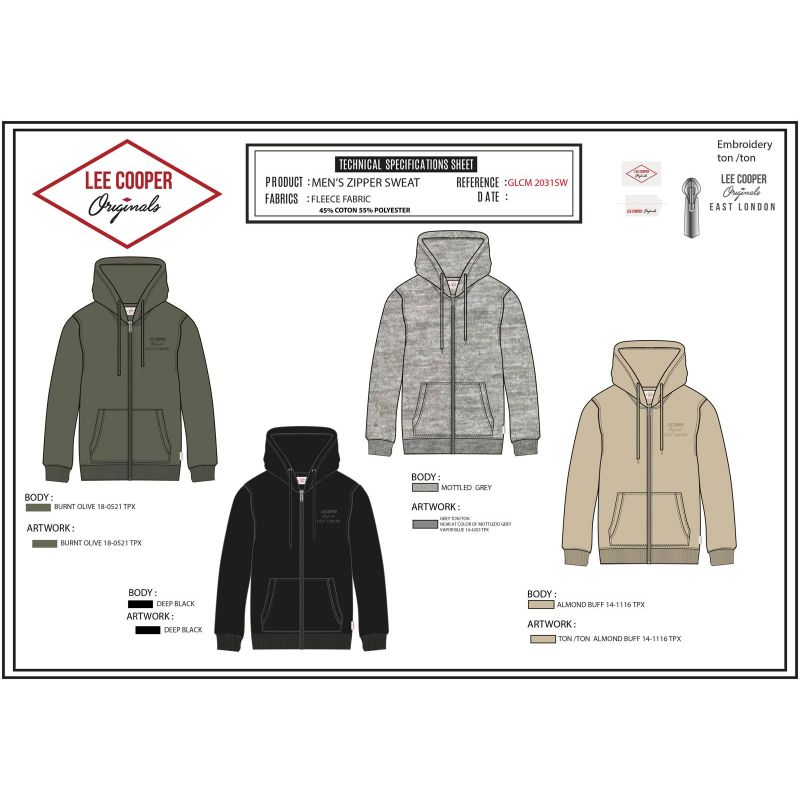 Veste à capuche Lee Cooper homme