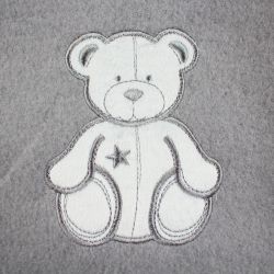 Plaid polaire ours brode Tom Kids