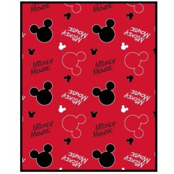 Plaid polaire coral fleece épaisse Mickey