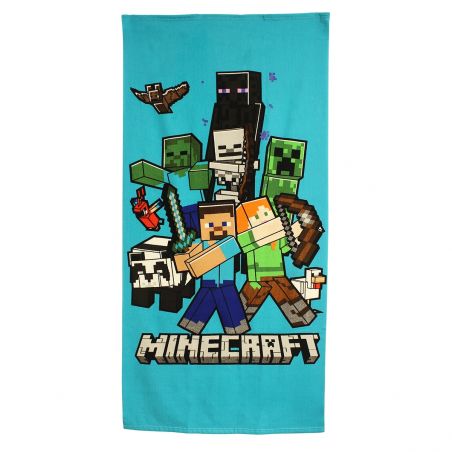 Serviette polyester Minecraft.